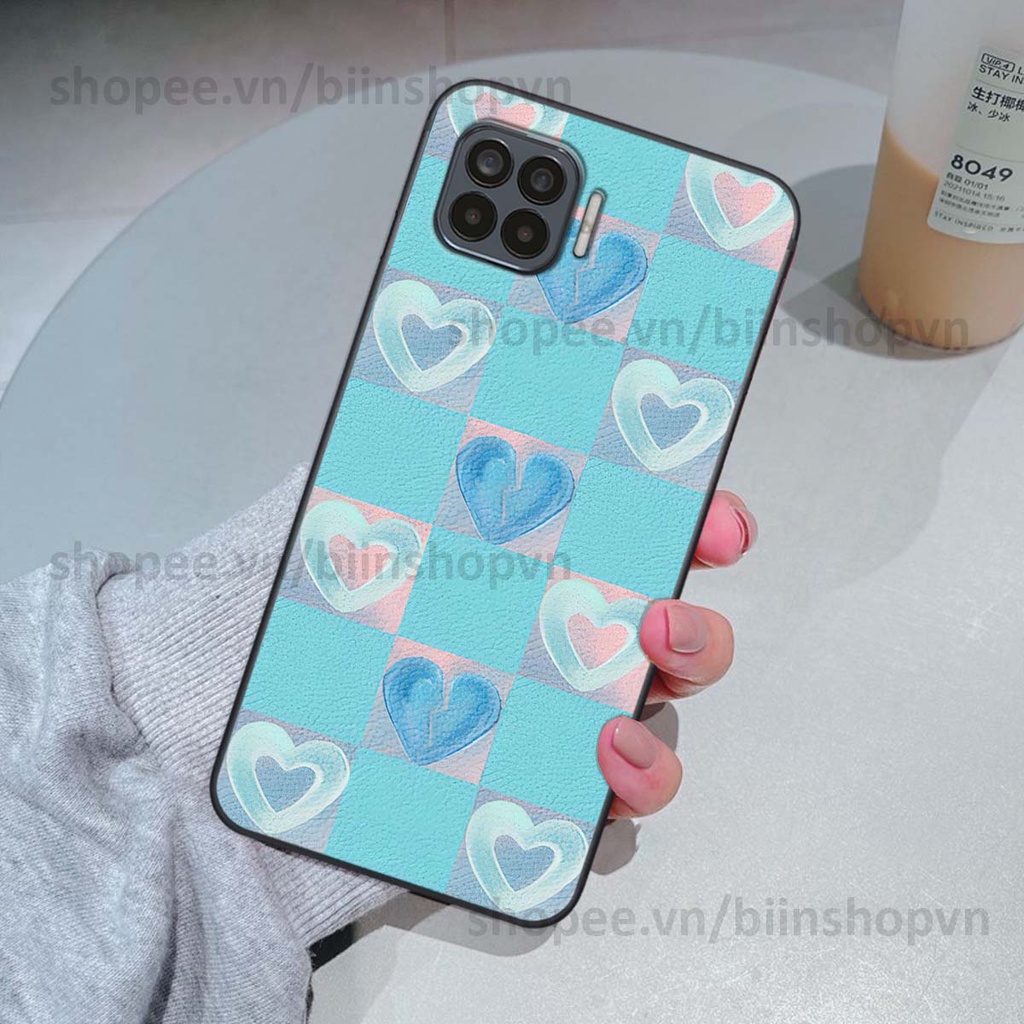 Ốp Oppo A73 / A93 caro trái tim nhiều màu sắc, đầy cá tính, khẳng định phong cách