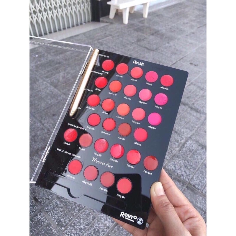 💋  Bảng son 29 Màu Miracle Apo và Lip on Lip