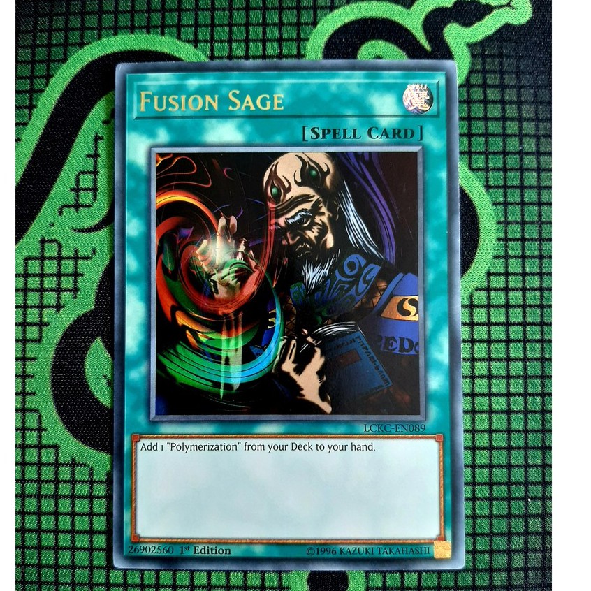 THẺ BÀI YUGIOH NEAR MINT -Fusion Sage - LCKC-EN089 - Ultra Rare 1st Edition