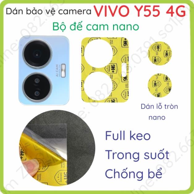 Dán bảo vệ camera Vivo Y55 4G nano chống bể và ppf chống trầy