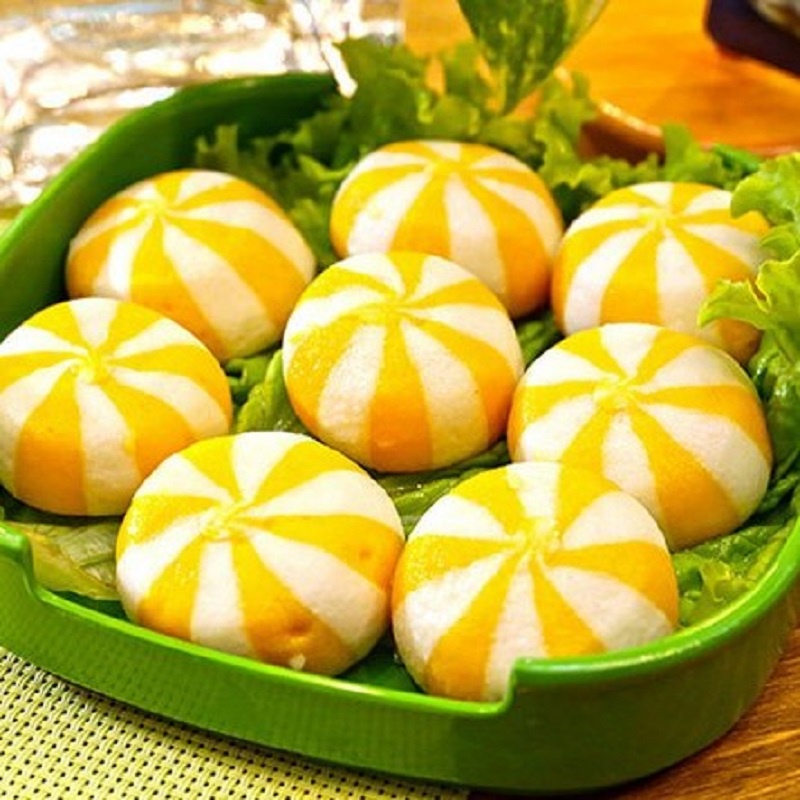 Viên thả lẩu Lacusina vị trứng tôm sọc vàng, cá viên chiên túi 500g