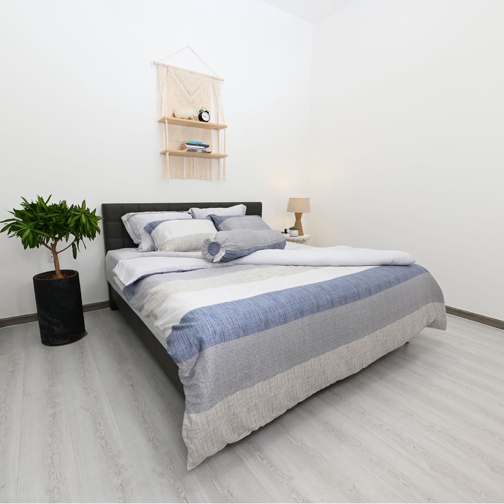 Bộ 5 món drap, áo gối NIN Tencel 800 - Brooklyn sọc cá tính