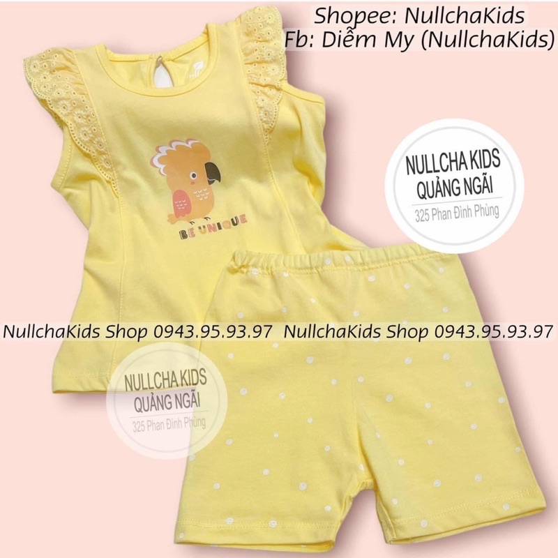 Set bộ cánh tiên ren cộc tay cho bé gái lulaby mùa hè