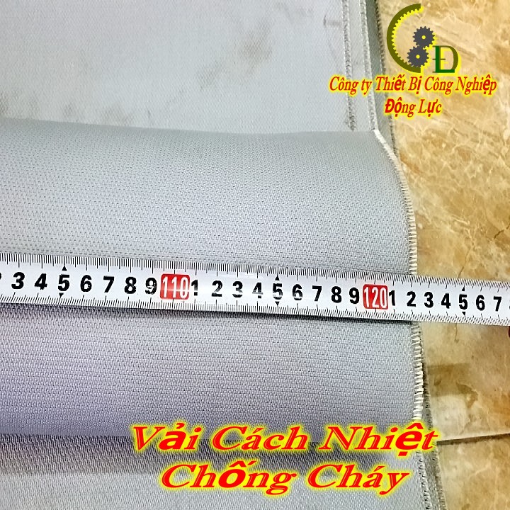 Vải chống cháy chịu nhiệt độ caoVIP Vải - bạt cách nhiệt sợi thủy tinh phủ Silicone bảo vệ hàn 1m