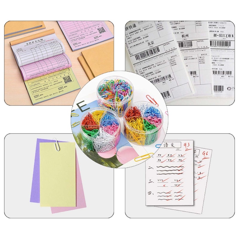 Bộ 600 Kẹp Giấy Bằng Kim Loại 28mm 50mm Tiện Dụng Cho Trường Học / Văn Phòng