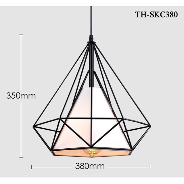 Đèn thả kim cương loại to 38cm