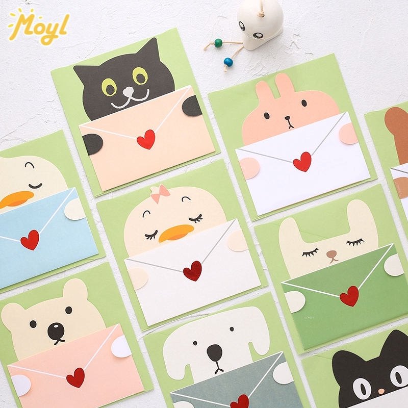 Thiệp mời sinh nhật in họa tiết động vật đáng yêu