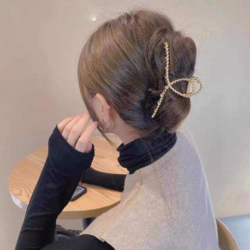 Kẹp tóc kim loại Hàn quốc đính đá