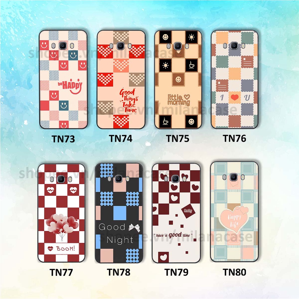 Ốp Samsung J5 / J7 2016 / J510 J710 caro họa tiết nhiều màu sắc siêu đẹp thời trang cá tính