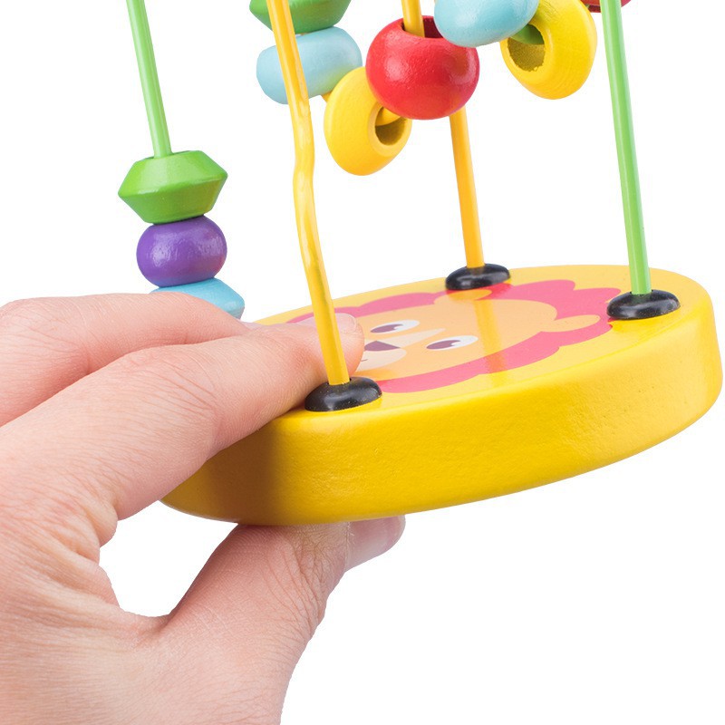 TĂNG CƯỜNG VẬN ĐỘNG TINH- Đồ chơi Gỗ Mê cung luồn hạt Montessori