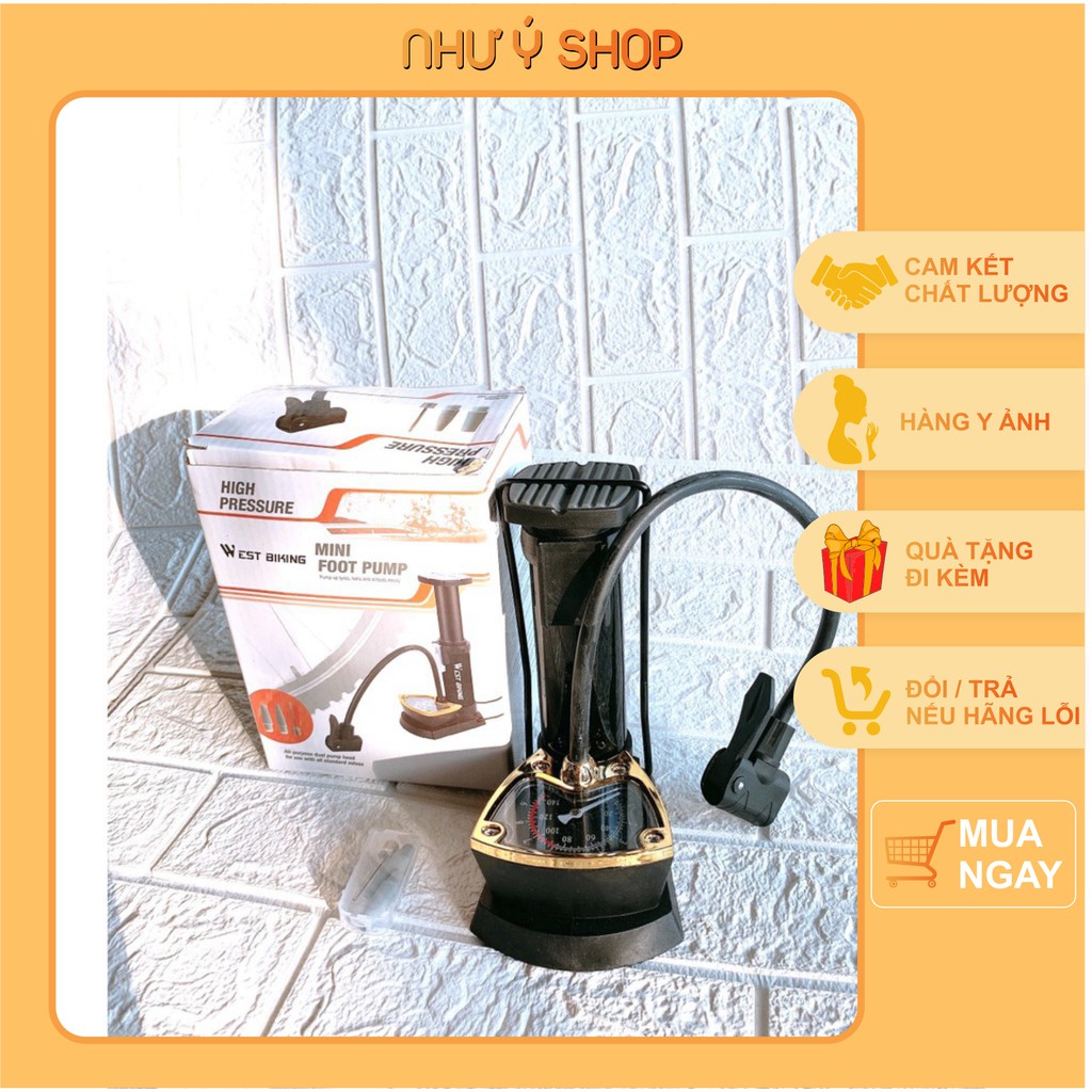 Dụng cụ bơm hơi đạp chân cho xe đạp, xe máy, ô tô High Pressure Foot Pump ( Đồ gia dụng Như Ý )
