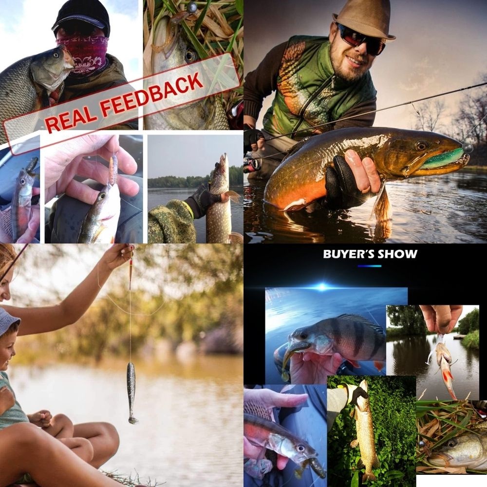 Set 5 / 1 Mồi Câu Cá Giả Mềm 55mm 70mm