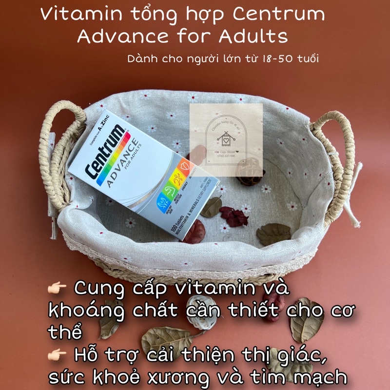 Vitamin tổng hợp Centrum Advance for adults (18-50 tuổi)