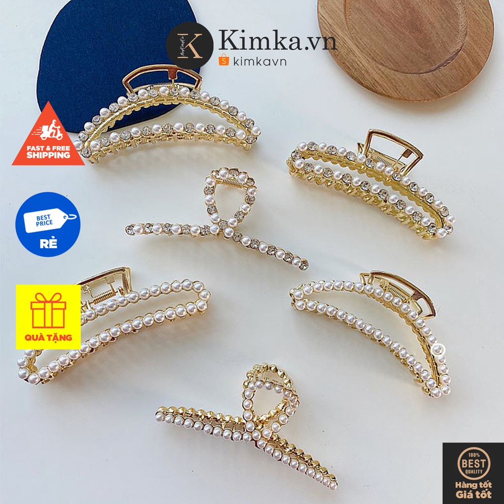 (0227) Kẹp Tóc Bản To Đính Ngọc Thời Trang Xu Hướng