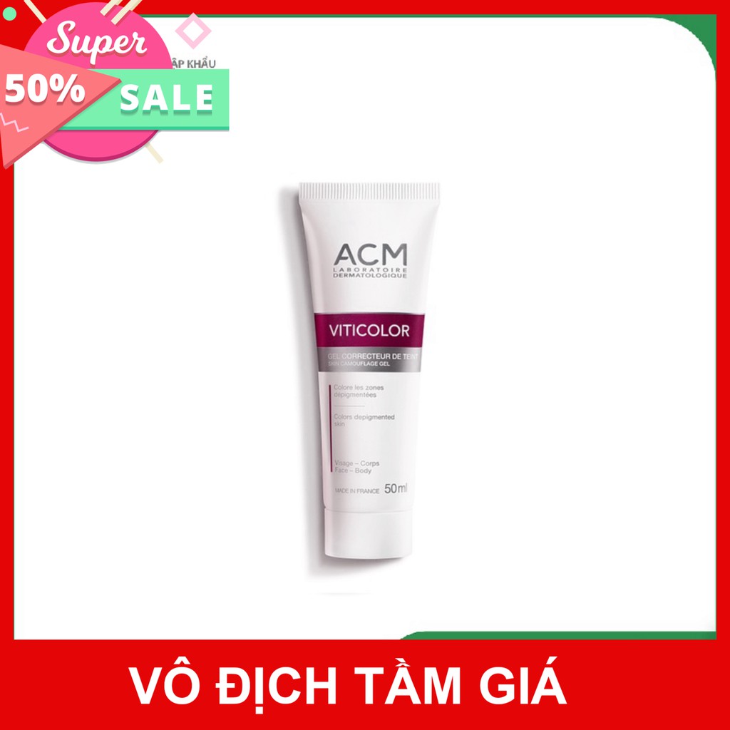 [CHÍNH HÃNG] Gel che khuyết điểm chàm, bạch biến ACM Viticolor Skin Camouflage Gel 50ml