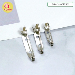 Ghim cài áo trơn các size - set 10c