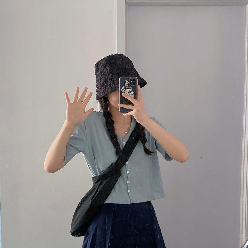 Mũ bucket Nón Vải Chống Nắng Gấp Lại Được Phong Cách Hàn Quốc Cho Nữ