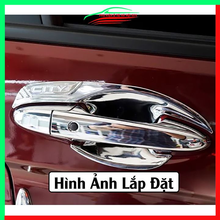 Ốp tay hõm mạ crom City 2015-2020 sáng bóng chống trầy bảo vệ cửa xe ô tô