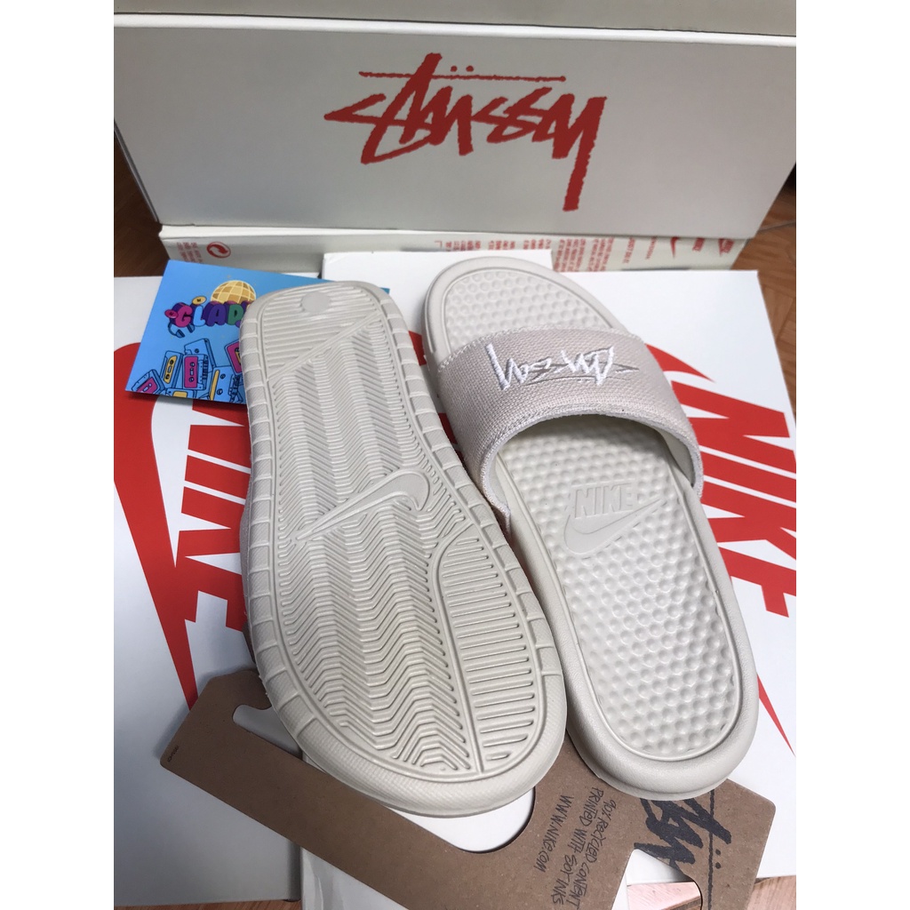 Dép Stussy x Nike season 22 màu kem
