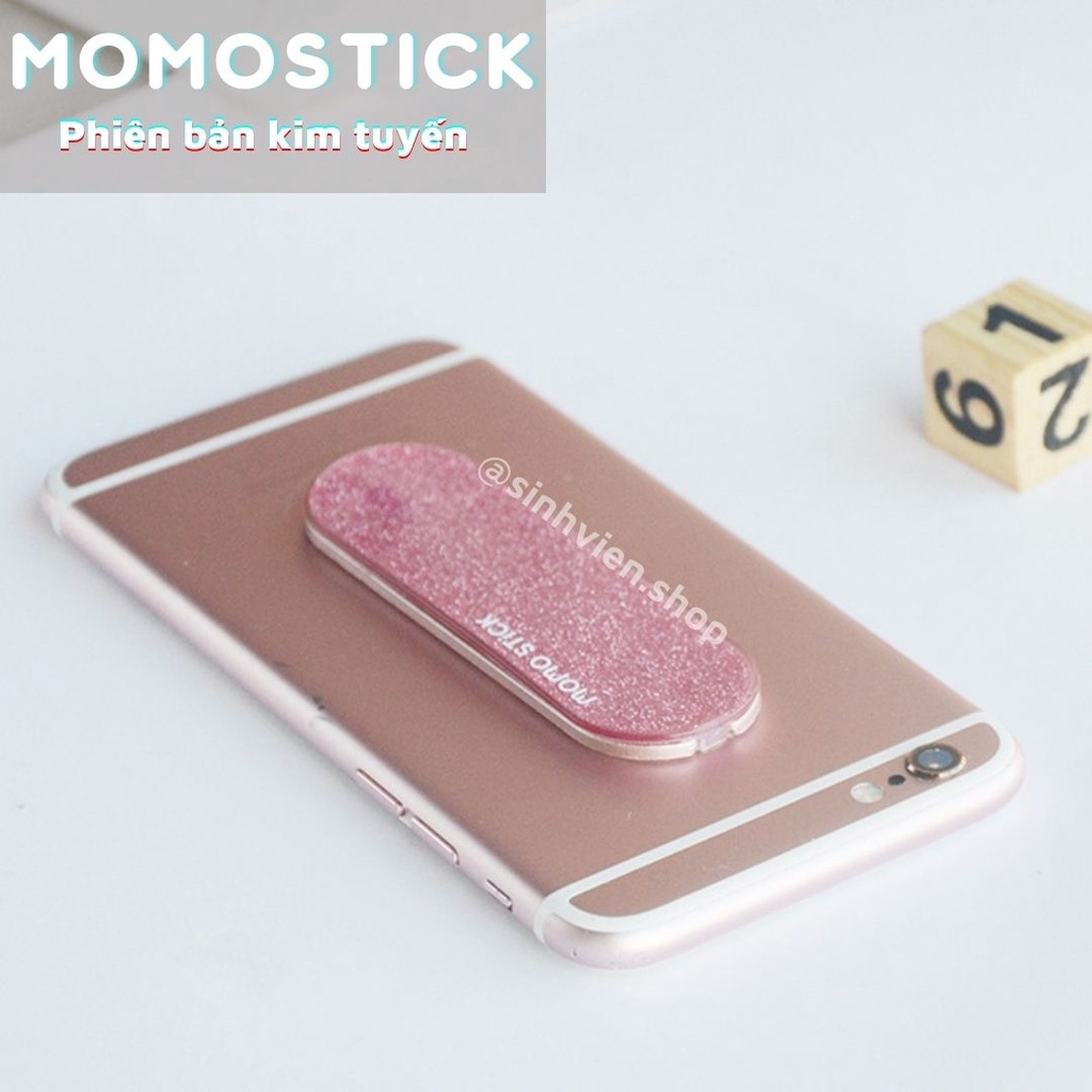 Momostick Matte giá đỡ điện thoại thông minh chống giật, rớt điện thoại phiên bản kim tuyến