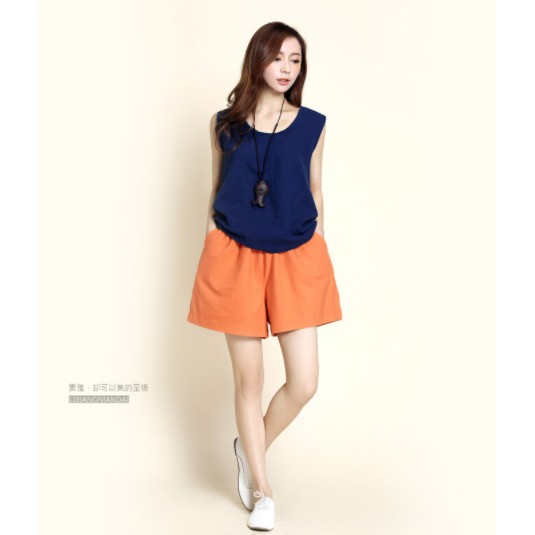 Quần sooc dáng váy cotton nhiều màu đẹp xinh | BigBuy360 - bigbuy360.vn