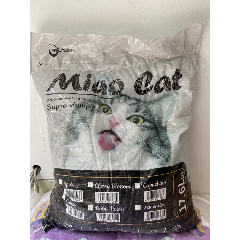 Cát vệ sinh cho mèo Miao Cat- 17.6L - Cát vệ sinh cho mèo hút mùi tốt