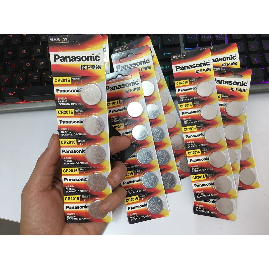 [Vỉ 5 Viên] Pin CR2016 Panasonic Pin 3V Lithium Made in Indonesia