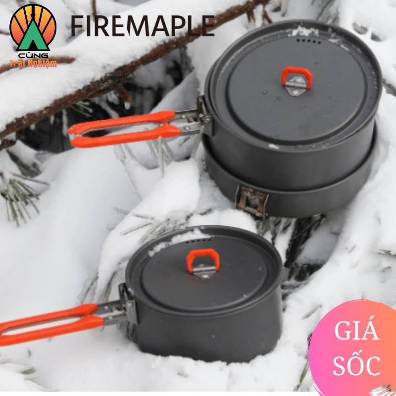 [CHÍNH HÃNG] COMBO Nồi Chảo Nấu Ăn 3 Trong 1 Fire Maple Feast 3 Gọn Nhẹ Chuyên Dụng Cho Dã Ngoại, Cắm Trại Ngoài Trời