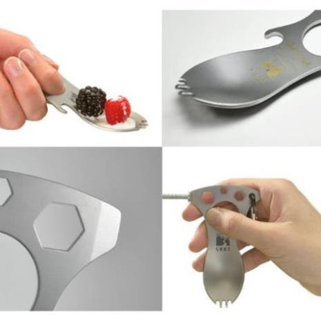 Muỗng nĩa Eat'N từ CRKT - Đa Năng - Thép Không Gỉ - Sơn Tĩnh Điện - Hàng Gủi Ngay