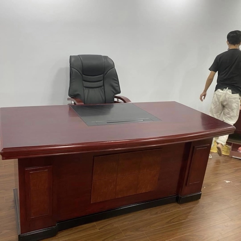 bàn giám đốc văn phòng hiện đại 1m6x80 gỗ công nghiệp chống ẩm sơn PU bóng Trường Mai Sài Gòn