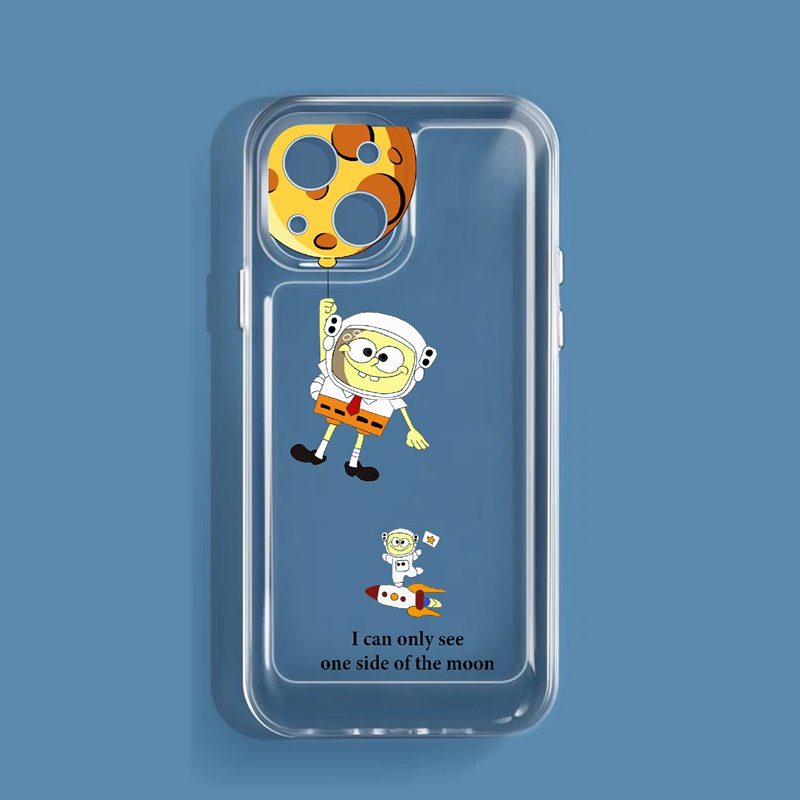 Ốp lưng iphone Ốp điện thoại SUNTAIHO TPU mềm trong họa tiết phi hành gia thích hợp cho iPhone 11 ProMax 13 12 Pro XSMax XR XS 8 7Plus