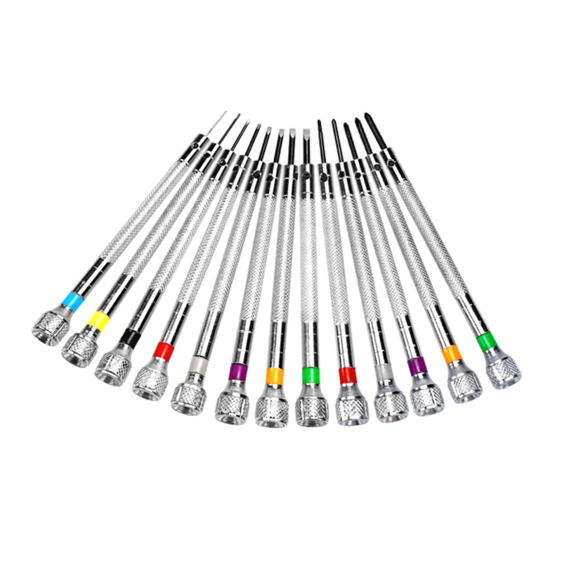 Bộ 13 Tuốc Nơ Vít Micro - 0.6-2.0mm Độ Chính Xác Cao Chuyên Dụng Sửa Chữa Đồng Hồ