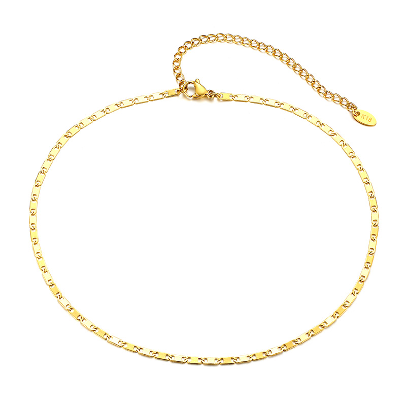Vnox vòng cổ Mạ Vàng 18k 2.3mm Phong Cách Châu Âu