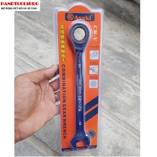 Cờ lê vòng miệng tự động 19mm asaki ak-7653