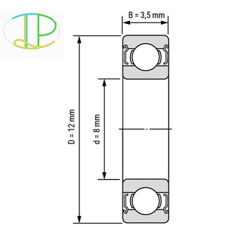 Vòng bi 8x12x3.5 / bạc đạn 8x12x3.5 / ổ bi 8x12x3.5
