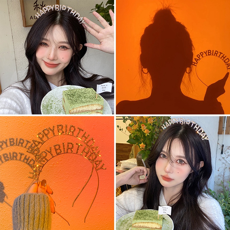 Băng Đô Sinh Nhật In Chữ Happy Birthday Xinh Xắn