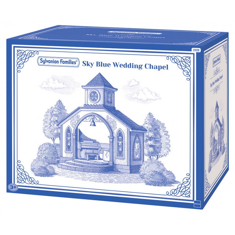 Đồ Chơi Sylvanian Families Thánh Đường Màu Xanh Sky Blue Wedding Chapel