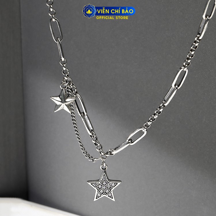 Dây chuyền bạc nữ Choker ngôi sao chất liệu bạc thái 925 thời trang phụ kiện trang sức nữ Viễn Chí Bảo D000073