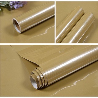 1m x 60cm decal giấy dán tường - dán bóng nâu vàng