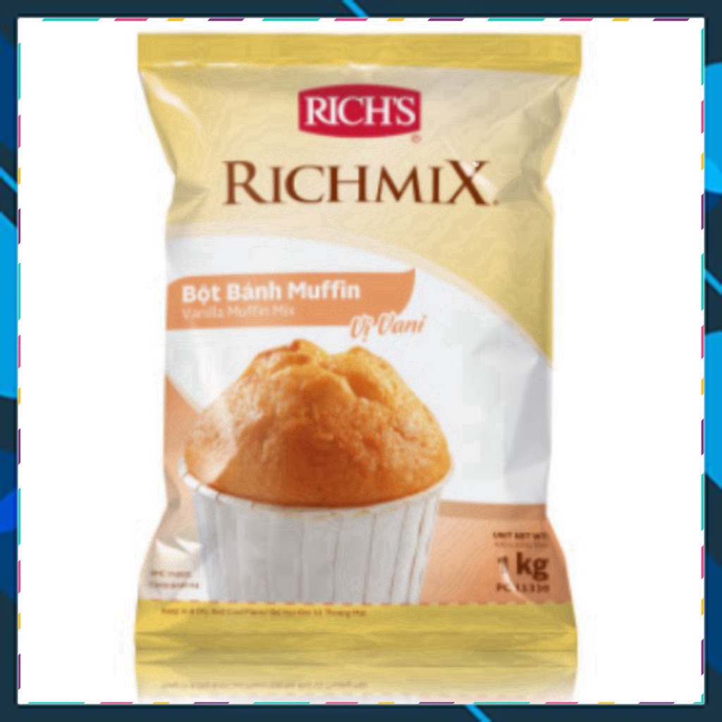 Bột bánh Muffin vị Vanilla Rich gói 1kg