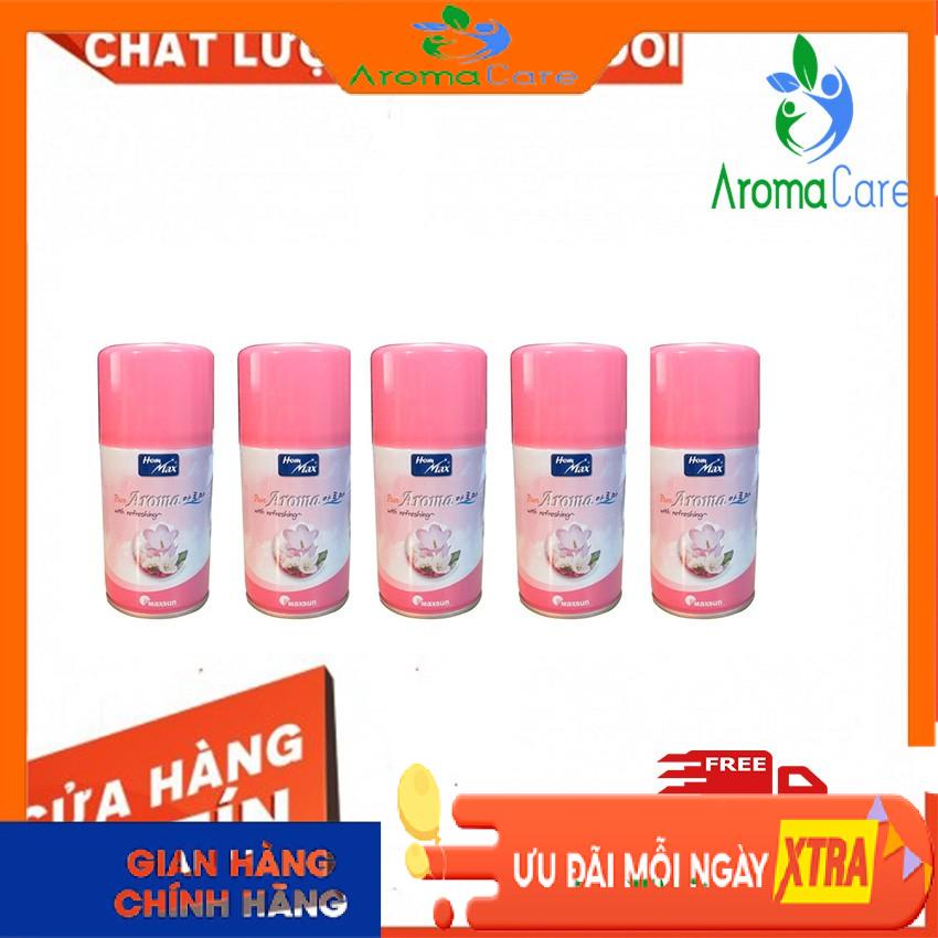 Combo 5 Bình xịt nước hoa thơm phòng Aroma Hàn Quốc - Mùi Aqua dùng cho máy xịt tự động thơm phòng