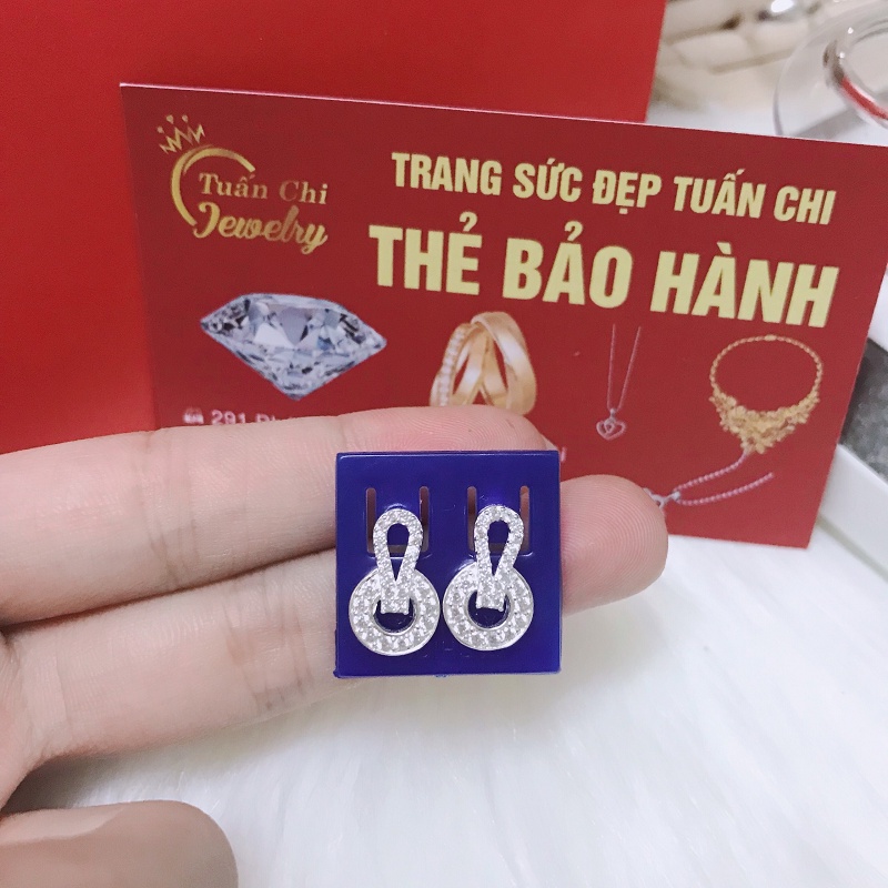 DEAL SỐC Bông Tai Bạc Nữ Đính Đá Cao Cấp, Nổi Bật, Ảnh Thật Hàng Có Sẵn