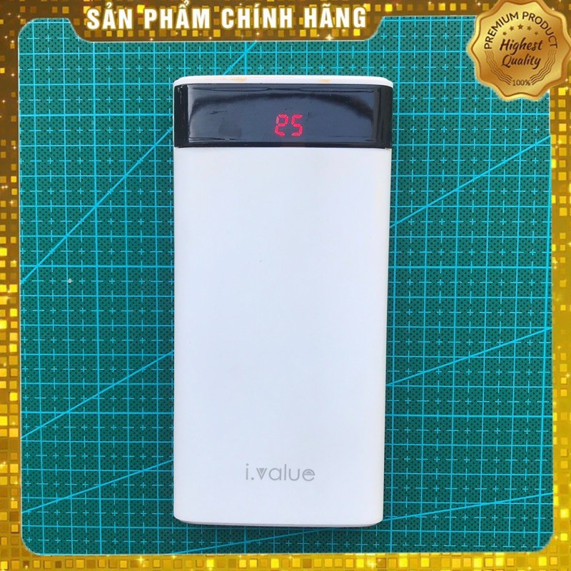 Sạc Dự Phòng iValue Mt-P80-02 Dung lượng 8000mAh5V-2.4A 2 cổng Output có led số hiển thị số .Giá sock/ 8x vnđ..