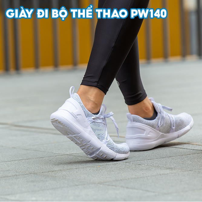 Giày đi bộ thể thao nữ DECATHLON pw 140 - trắng