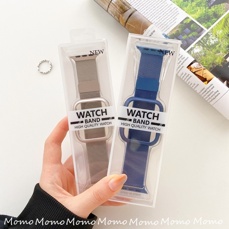 Dây Đeo Inox 2 Trong 1 Cho Đồng Hồ iWatch 7 Band 45mm 41mm 42mm 40mm 44mm Series 6 3 4 5 SE 6