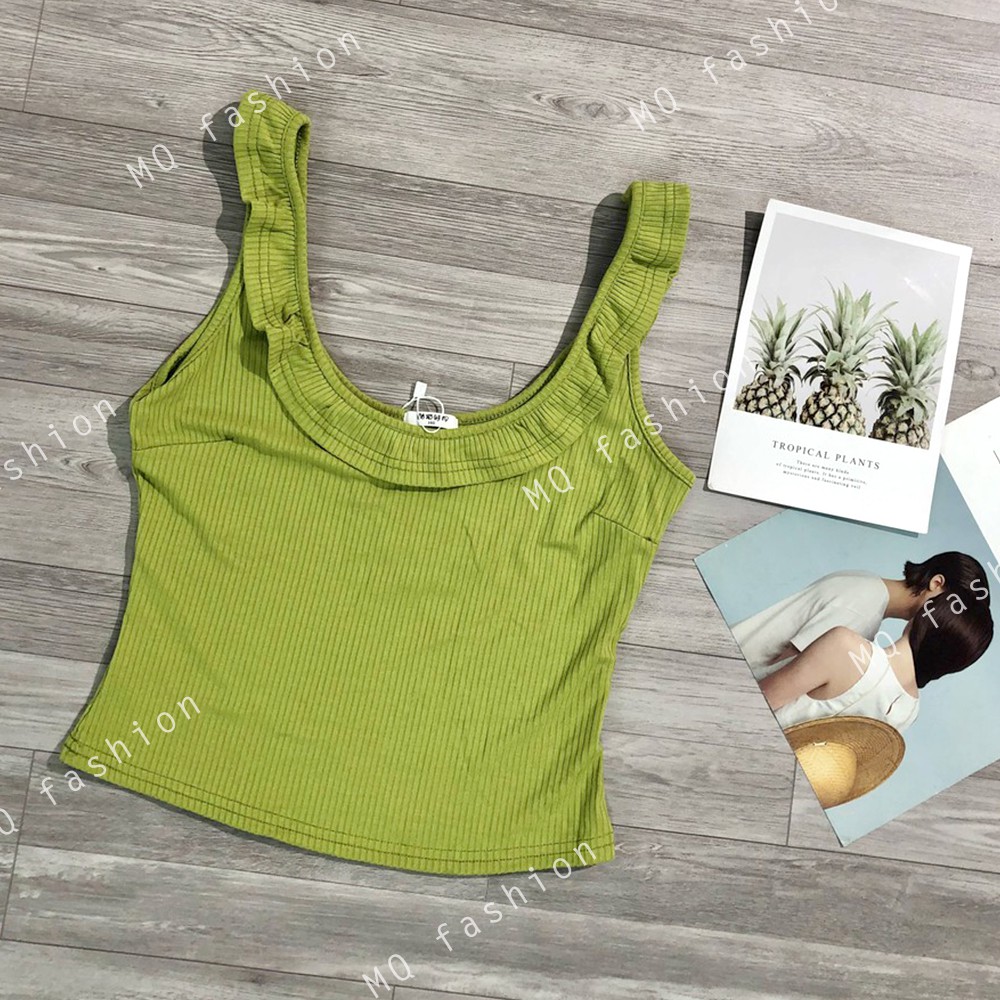 Áo 2 dây nữ cổ bèo MQ CLOTHING dáng ôm sát tôn dáng, quyến rũ