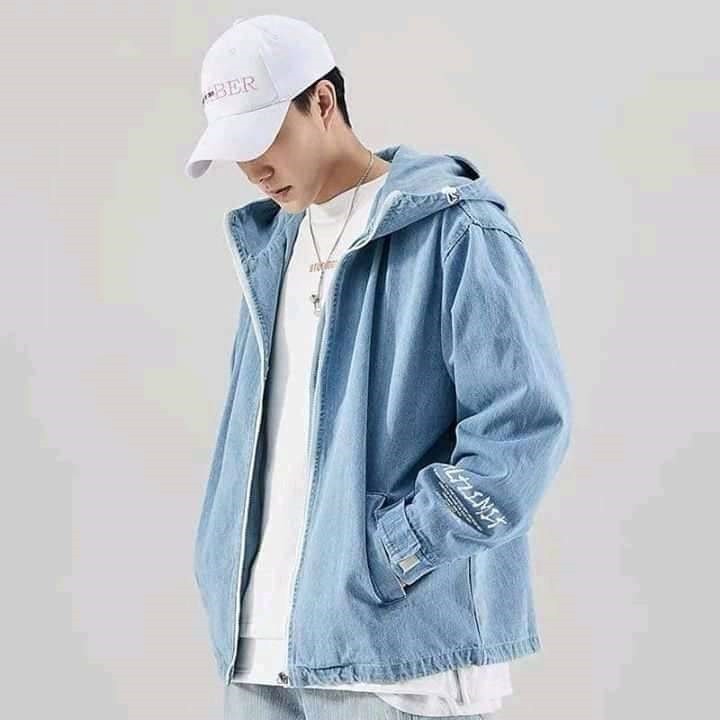 Áo khoác jean unisex nam nữ dây kéo in chữ SAIGONJEAN AKN001 - Áo khoác bò nam nữ ulzzang | BigBuy360 - bigbuy360.vn