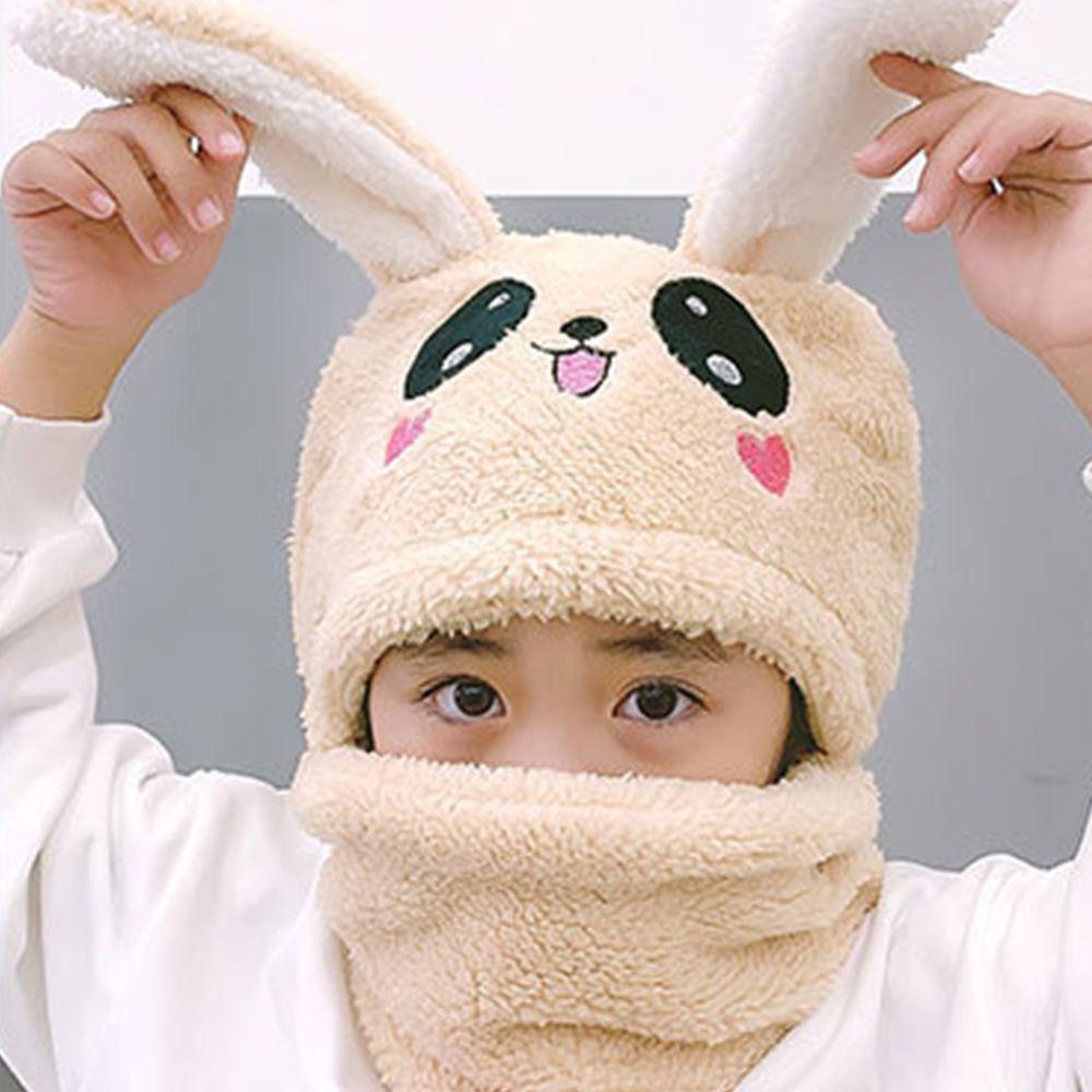 Mũ Bomber Bằng Vải Bông Màu Trơn Thiết Kế Tai Thỏ Bảo Vệ Mặt Thời Trang Mùa Đông Dành Cho Trẻ