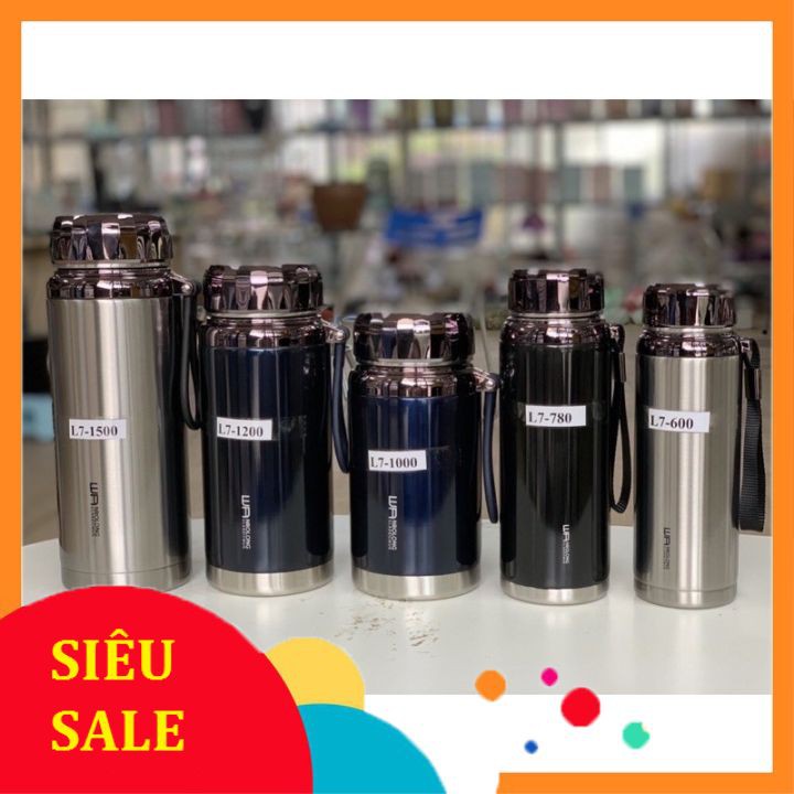 [SALE RẺ ] Bình giữ nhiệt nóng lạnh 1000-1200-1500ml L7 inox 304 cao cấp