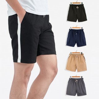 Quần short nam sọc trắng R.M Menswear chất kaki co giãn, 5 Màu trẻ trung